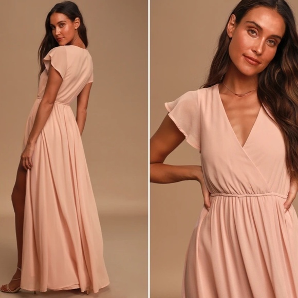 LULU's Prom Wedding Boho Romantic Tiered Ruffles Maxi Dress NWOT - Picture 3 of 3